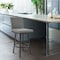 Armen Living Gem Swivel Modern Black Metal and Gray Faux Leather Bar and Counter Stool LCGEBABLGR30 - alternate 5